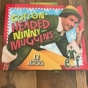 12 days of Christmas Elf socks gift shoe size 6-12 advent calendar